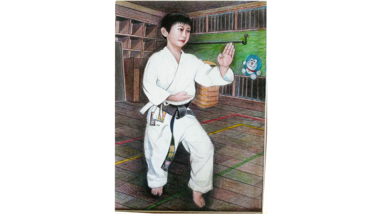 東條鉄郎_「空手道」に励む姉と弟_02